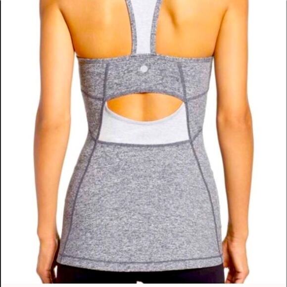 Zella Women's Size Small Take‎ The Plunge Grey Activewear Tank - Picture 2 of 10